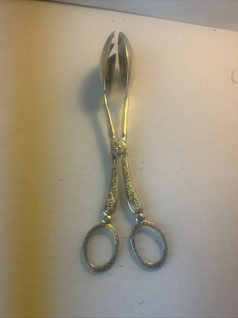 Vintage Silver Plate Salad Serving Tongs EPNS Made in England